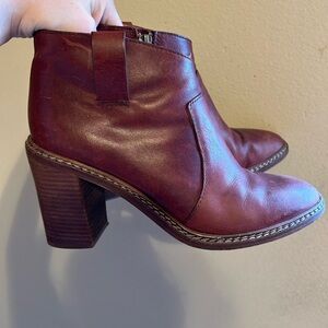 Rivet and Thread Heeled Booties